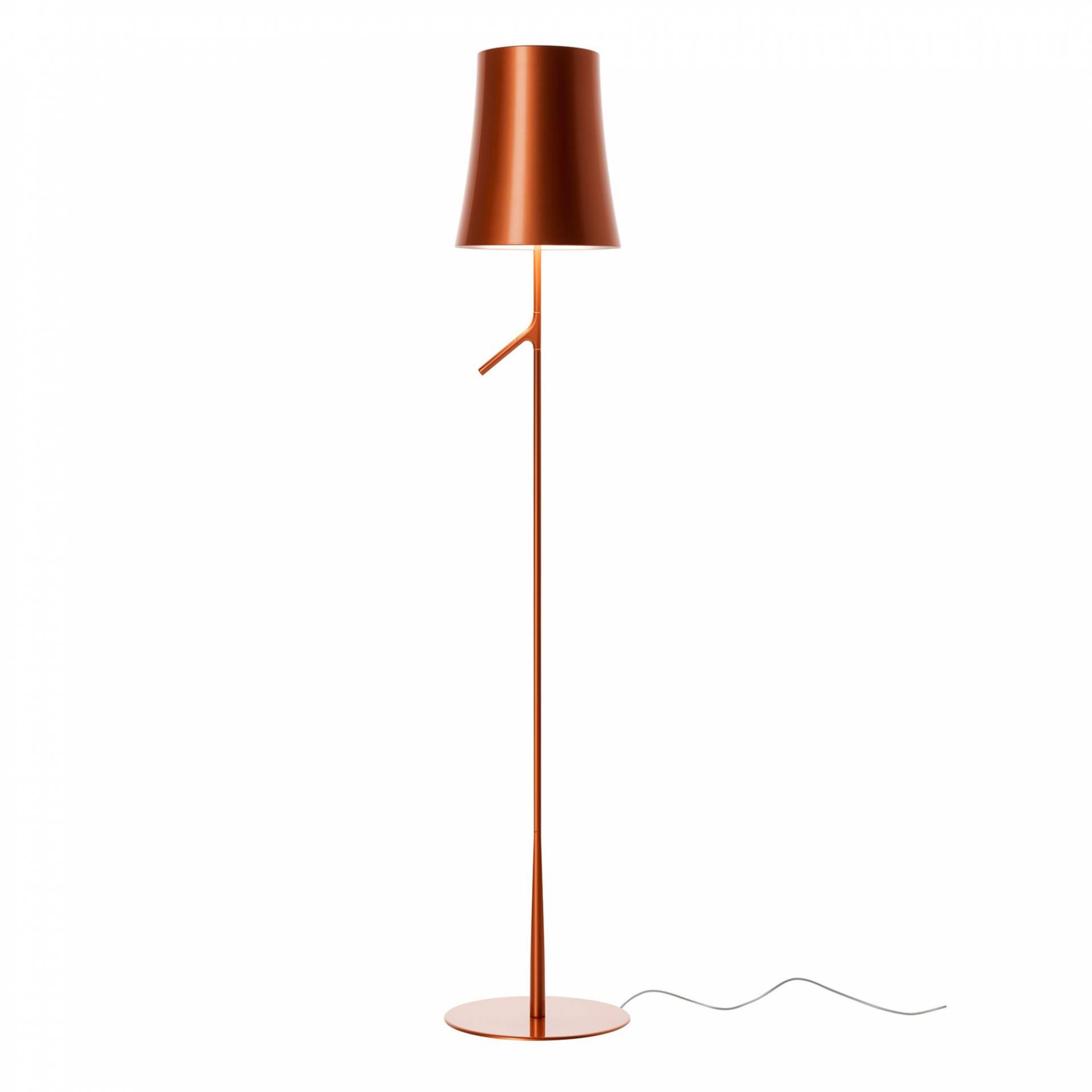 Foscarini - Birdie LED Stehleuchte - kupfer/lackiert/H x Ø 150x25cm/2700K/655lm/CRI>80/mit Touchdimmer von Foscarini