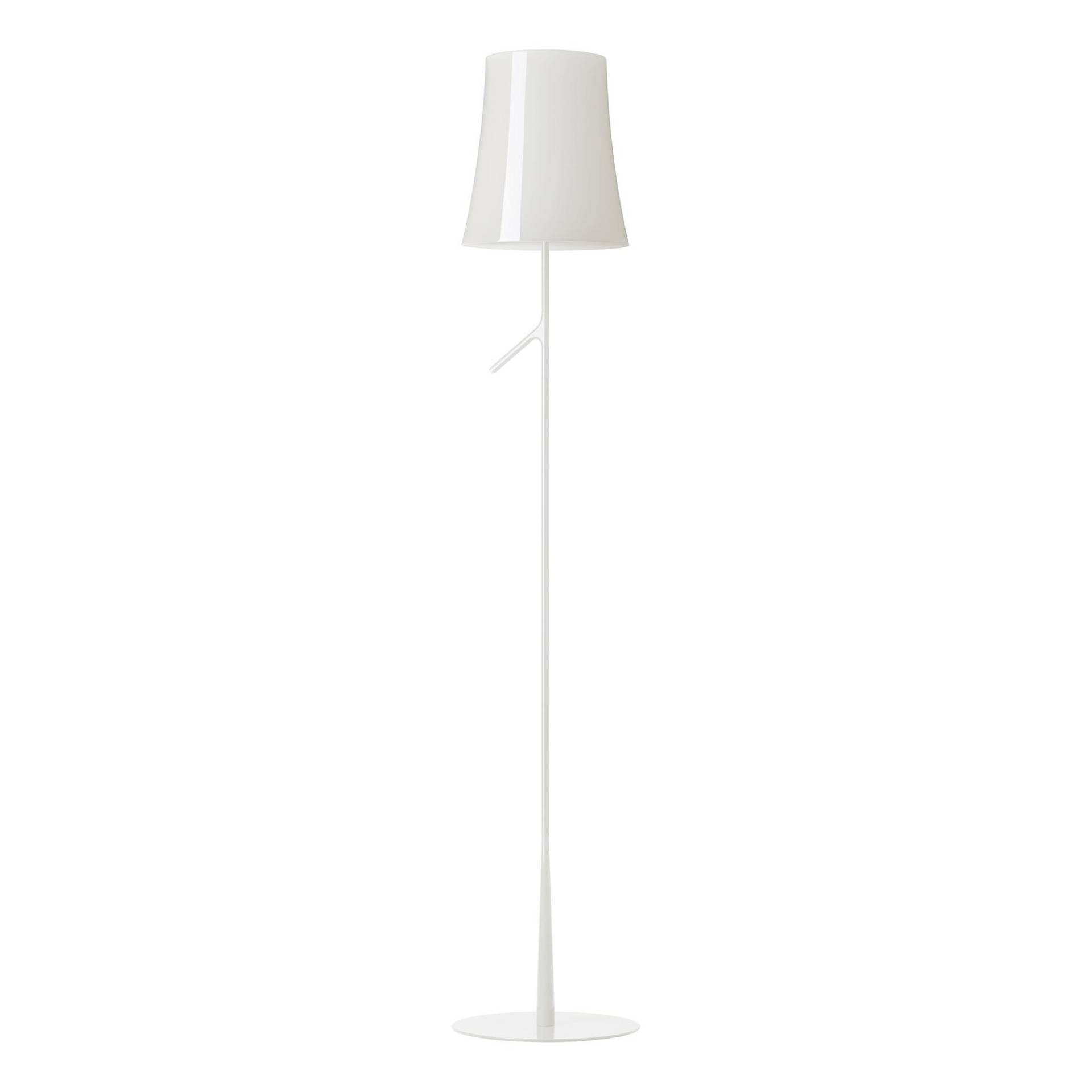 Foscarini - Birdie LED Stehleuchte - weiß/lackiert/H x Ø 150x25cm/2700K/655lm/CRI>80/mit Touchdimmer von Foscarini