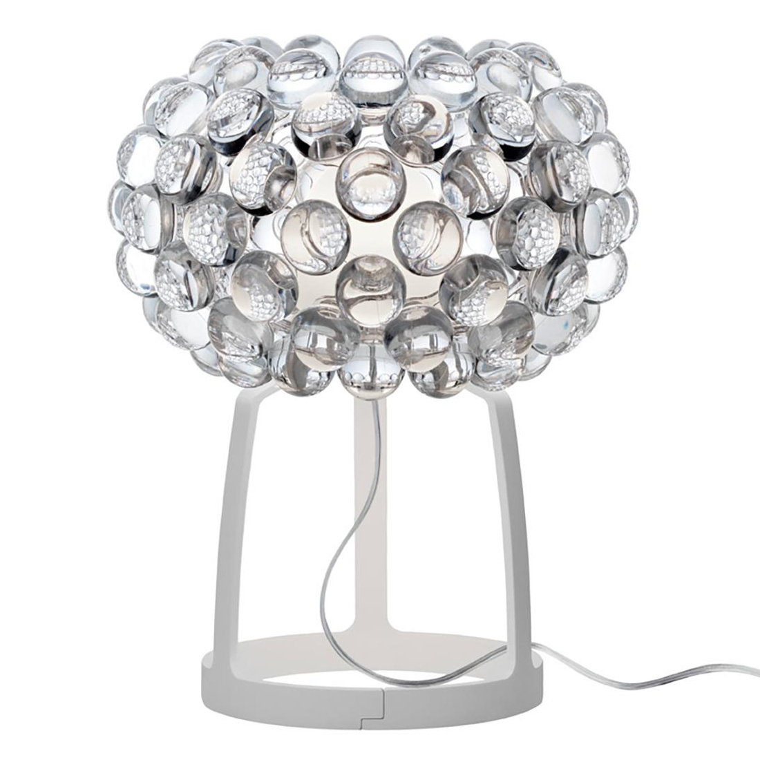 Foscarini - Caboche Plus LED Tischleuchte - transparent/H x Ø 38x31cm/LED 230V 50Hz/8W/2700K/680lm/CRI>80/nicht dimmbar von Foscarini