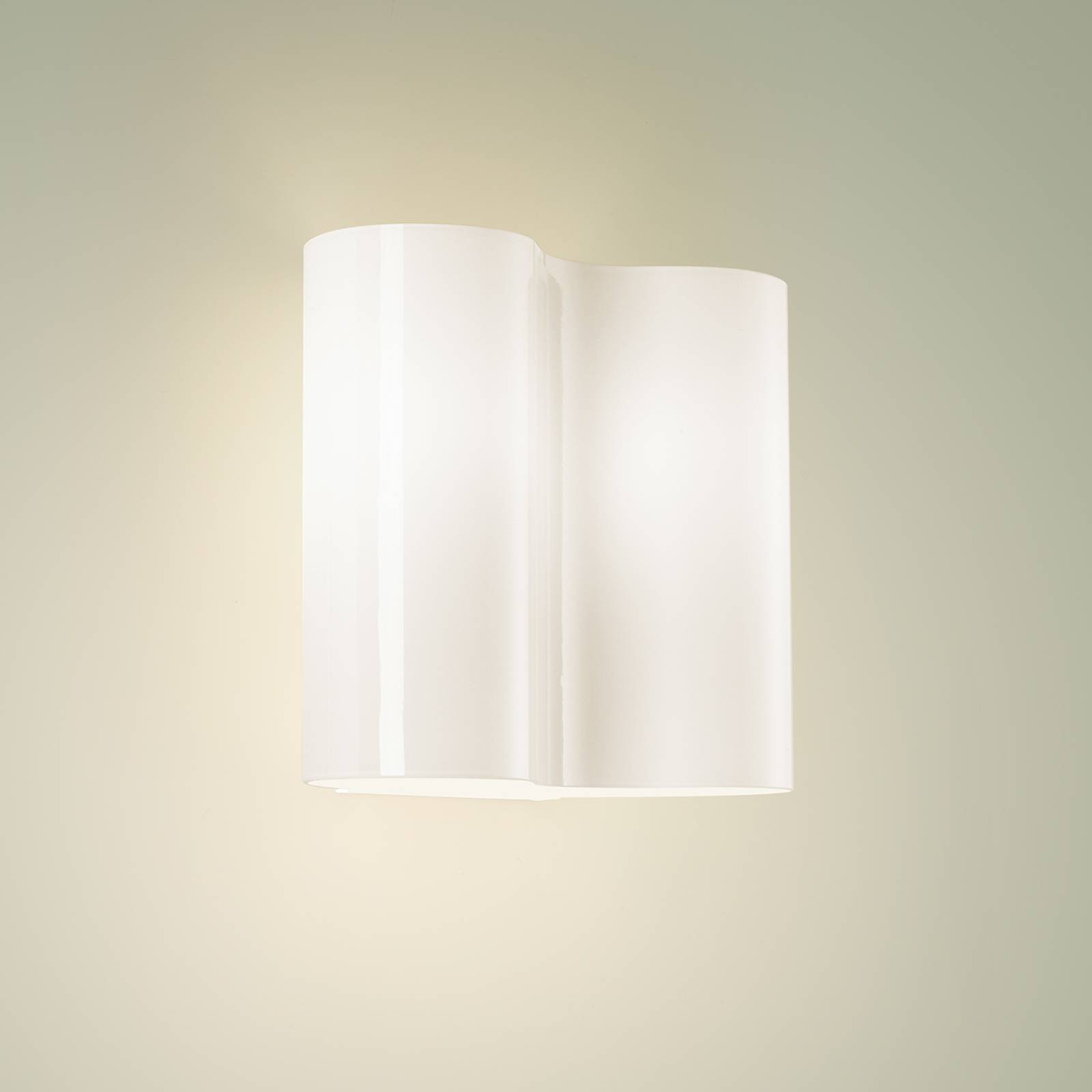 Foscarini Double Wandleuchte aus Glas, weiß von Foscarini