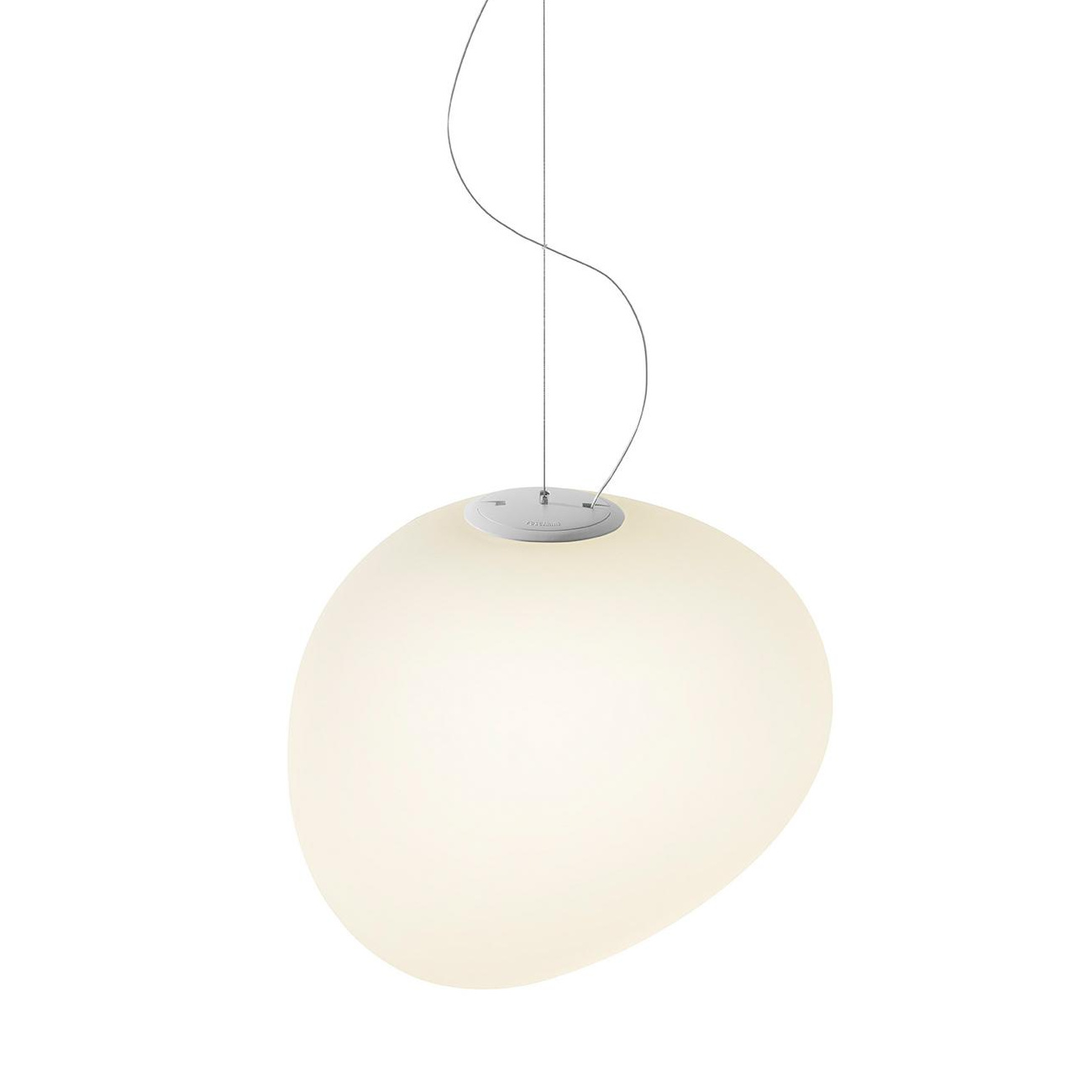 Foscarini - Gregg Media Pendelleuchte - weiß/Glas/LxBxH 31x26x26cm/dimmbar über TRIAC von Foscarini