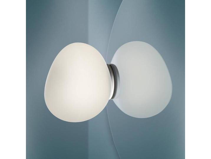 Foscarini Wandlampe Gregg piccola, dimmbar, weiß / opal, für Badezimmer, Glas, Design, Wandleuchte, Wandlampe Bad von Foscarini