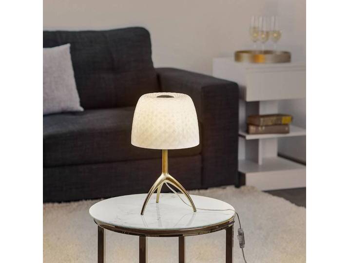 Foscarini Design Tischlampe Lumiere, weiß / opal, für Wohn- / Esszimmer, Glas, Design, Tischlampe von Foscarini