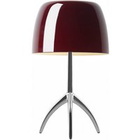 Foscarini Lumiere Grande Tavolo, mit Dimmer Aluminium / rot von Foscarini