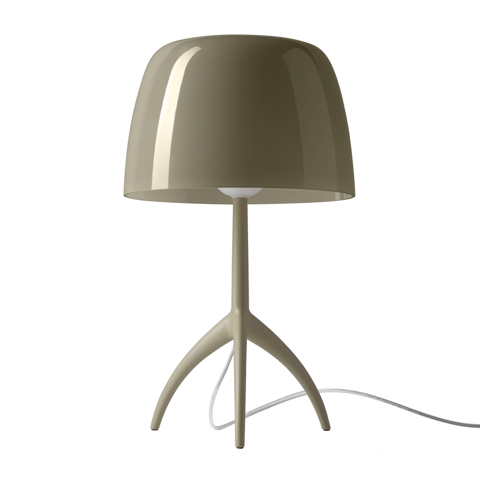 Foscarini - Lumiere Nuances Grande Tischleuchte - kreide/gebürstet, lackiert/H x Ø 45x26cm/LED retrofit/12W/E27/2700K/1521lm/CRI>80/dimmbar von Foscarini