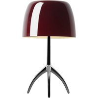 Foscarini Lumiere Piccola Tavolo, mit Dimmer schwarzchrom / rot von Foscarini