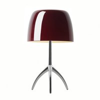Foscarini Lumiere Piccola Tavolo, mit Dimmer Aluminium / rot von Foscarini