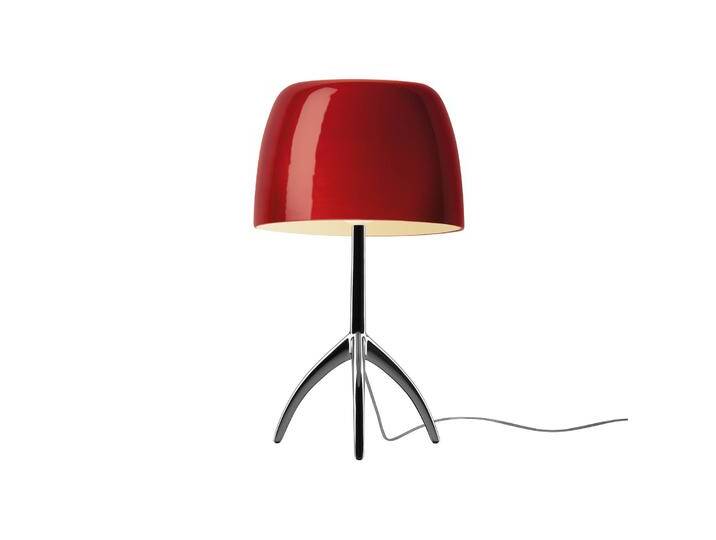 Foscarini Design Tischlampe Lumiere grande, dimmbar, rot, für Wohn- / Esszimmer, Glas, Design, Tischlampe von Foscarini