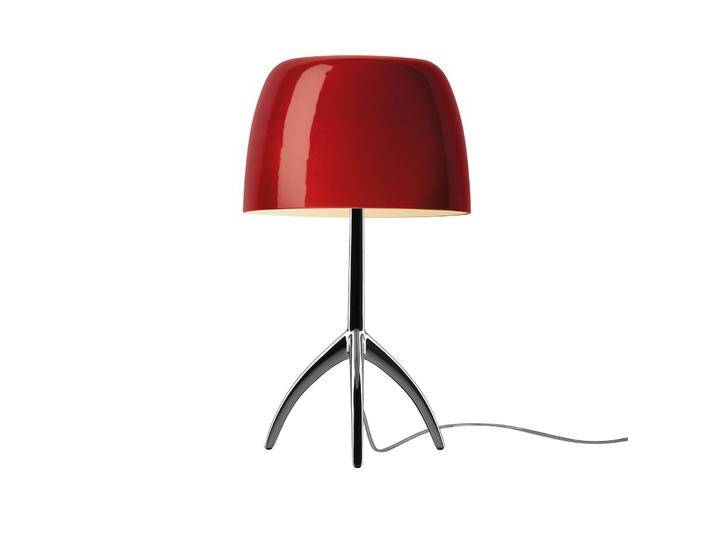 Foscarini Design Tischlampe Lumiere piccola, dimmbar, rot, für Wohn- / Esszimmer, Glas, Design, Tischlampe von Foscarini