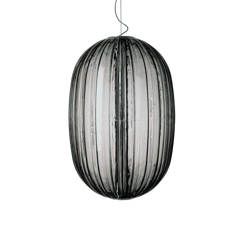 Foscarini - Plass Media Pendelleuchte - grau/H x Ø 50x34cm von Foscarini