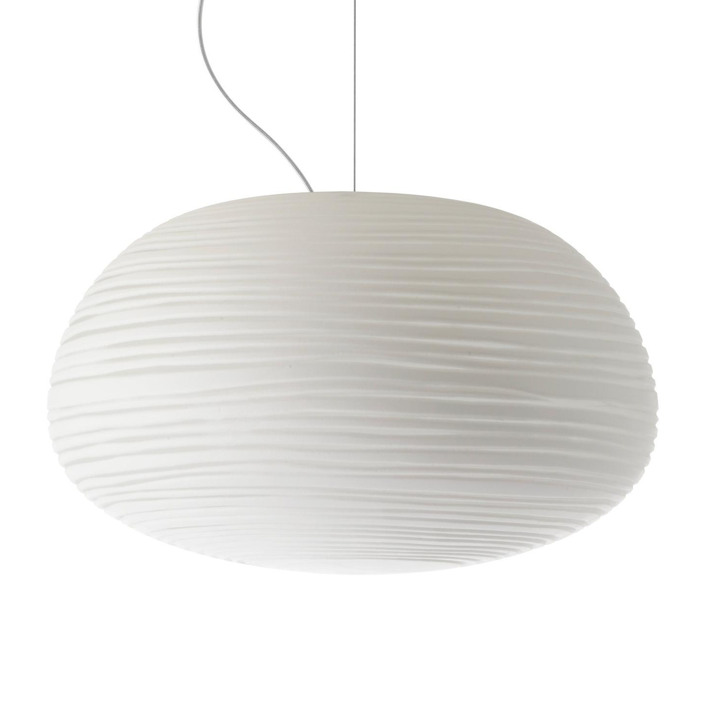 Foscarini - Rituals 2 Pendelleuchte - weiß/satiniert/H x Ø 19x34cm/1x E27 (230V) Halogen Birne 70W von Foscarini