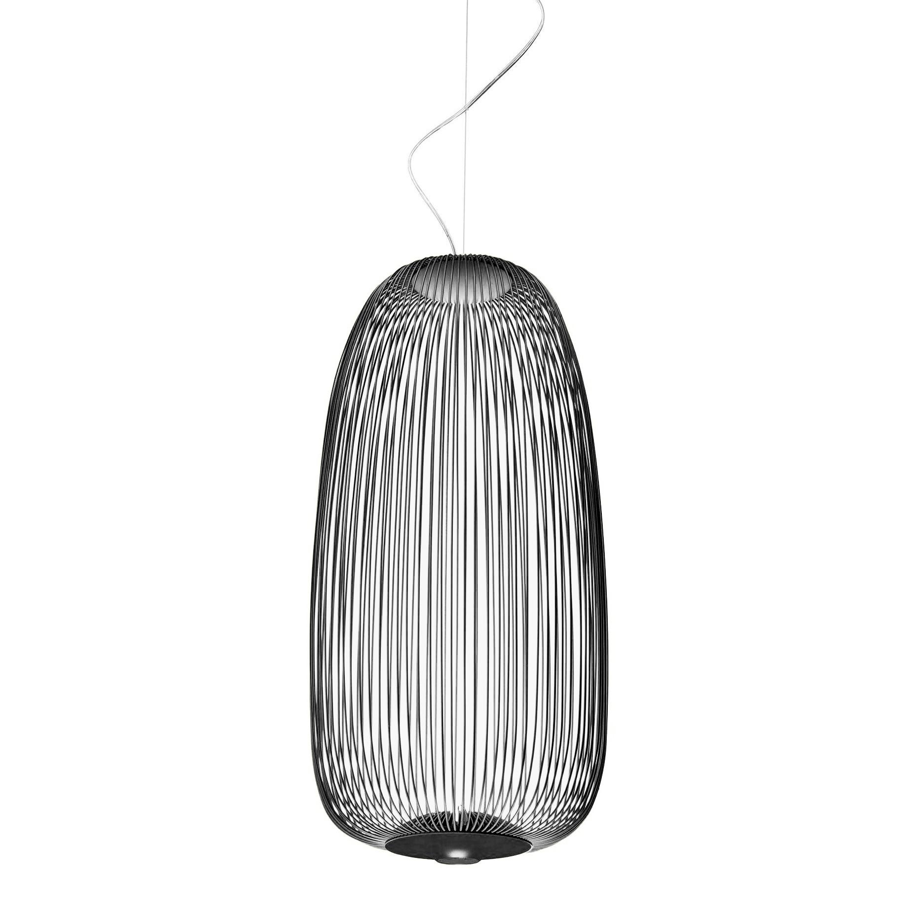 Foscarini - Spokes 1 MyLight LED Pendelleuchte - graphit/H x Ø 71x32,5cm/2700K/3320lm/CRI>90/dimmbar über Bluetooth von Foscarini