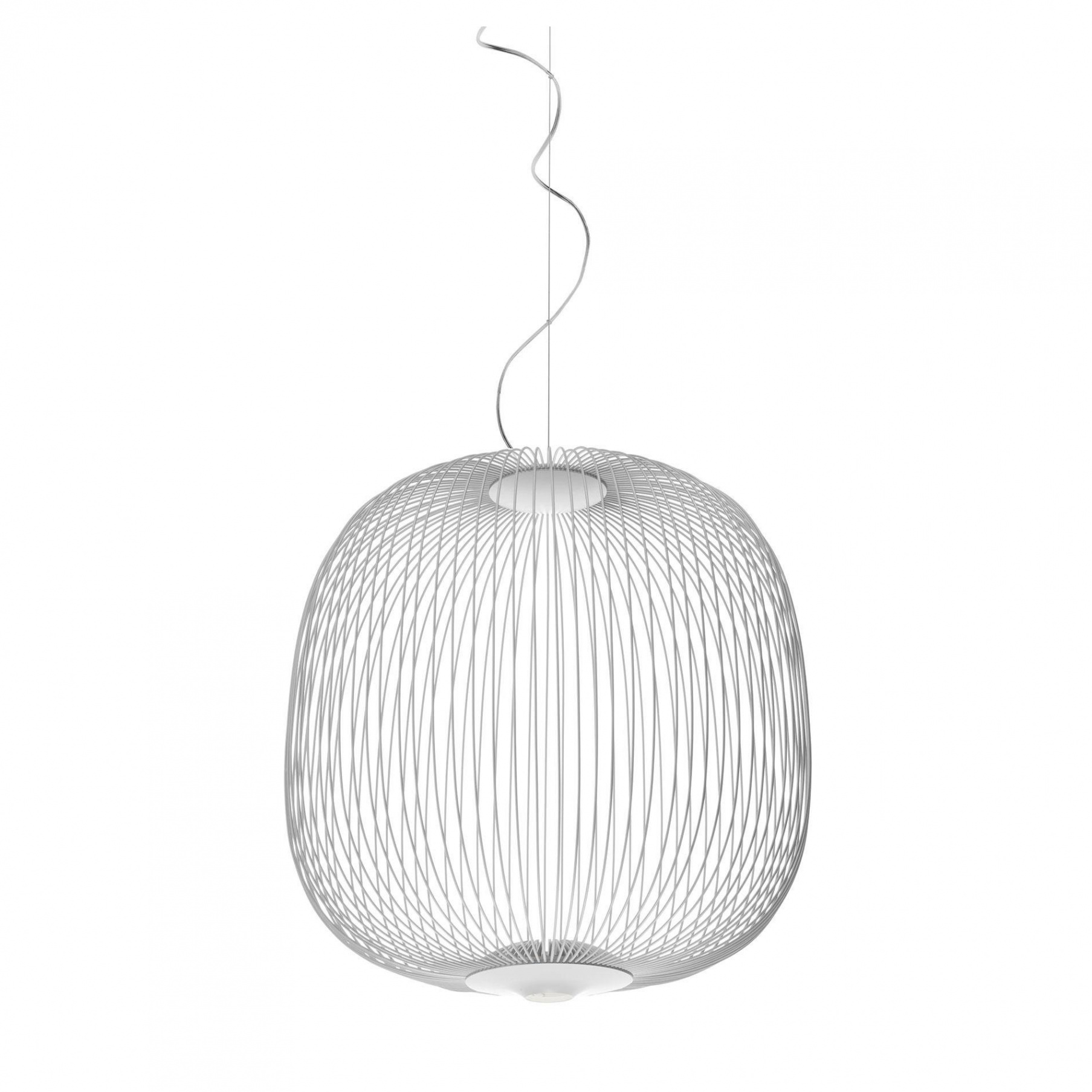 Foscarini - Spokes 2 MIDI MyLight LED Pendelleuchte - weiß/lackiert/H x Ø 45x45cm/2700K/3220lm/CRI>90/dimmbar über Bluetooth von Foscarini