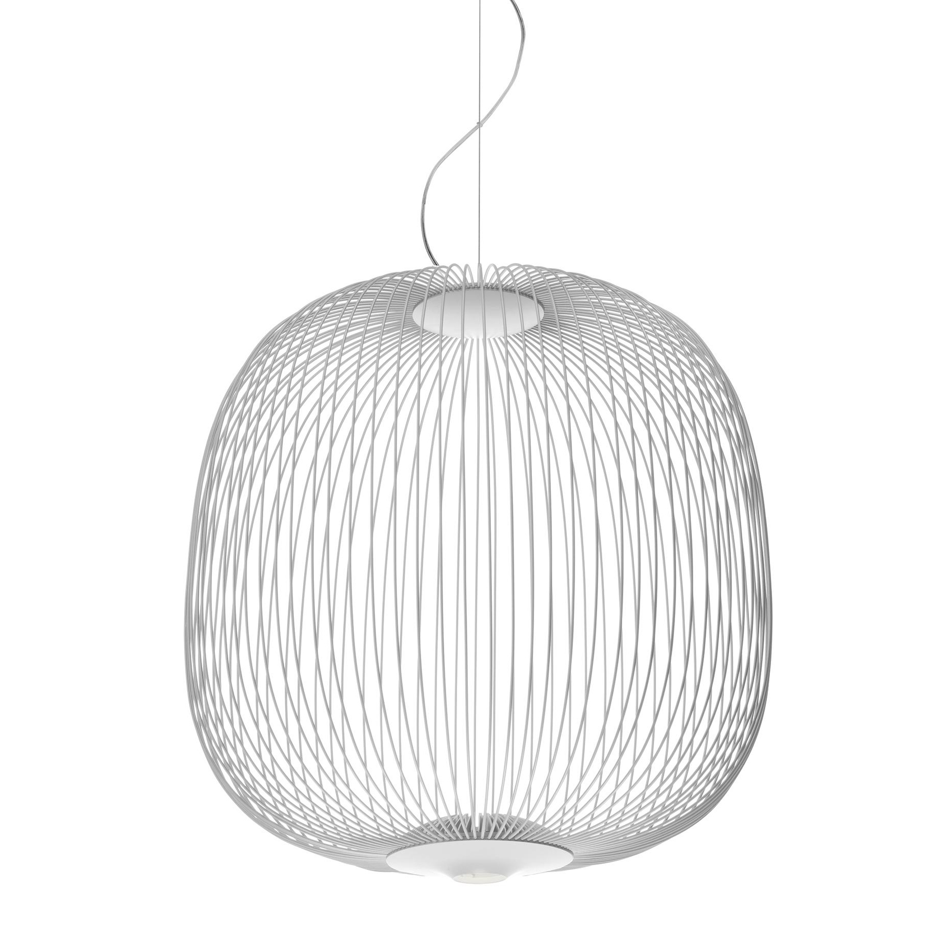 Foscarini - Spokes 2 MyLight LED Pendelleuchte - weiß/lackiert/H x Ø 52,5x52cm/2700K/3220lm/CRI>90 von Foscarini