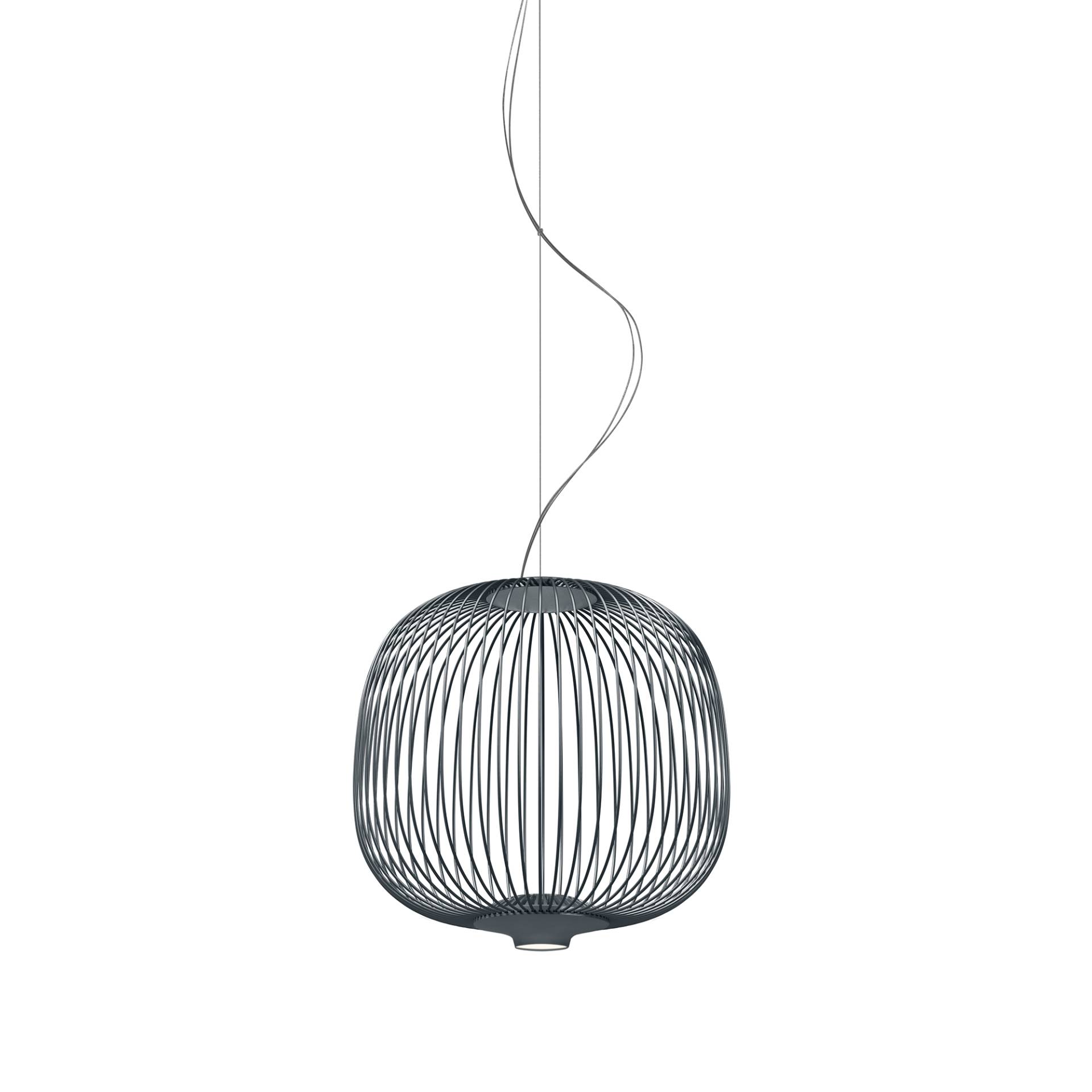 Foscarini - Spokes 2 MyLight Small LED Pendelleuchte - graphit/lackiert/H x Ø 35x34cm/220-240V/LED 19W/2700K/2237lm/CRI>90/dimmbar von Foscarini