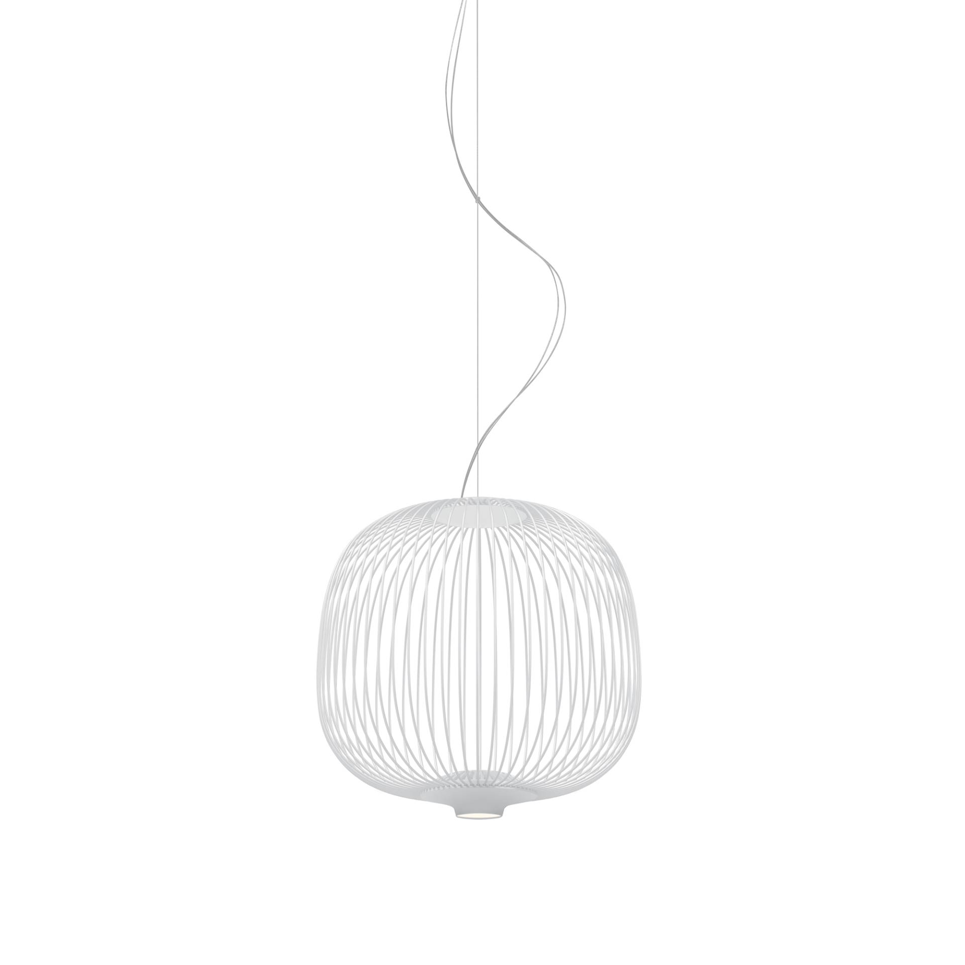 Foscarini - Spokes 2 MyLight Small LED Pendelleuchte - weiß/lackiert/H x Ø 35x34cm/220-240V/LED 19W/2700K/2237lm/CRI>90/dimmbar von Foscarini