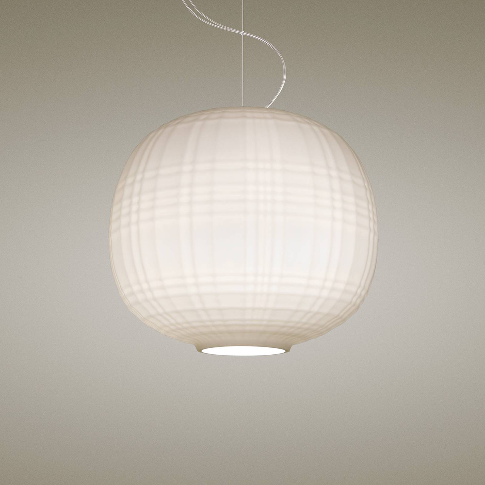 Foscarini Tartan LED-Hängeleuchte, weiß von Foscarini