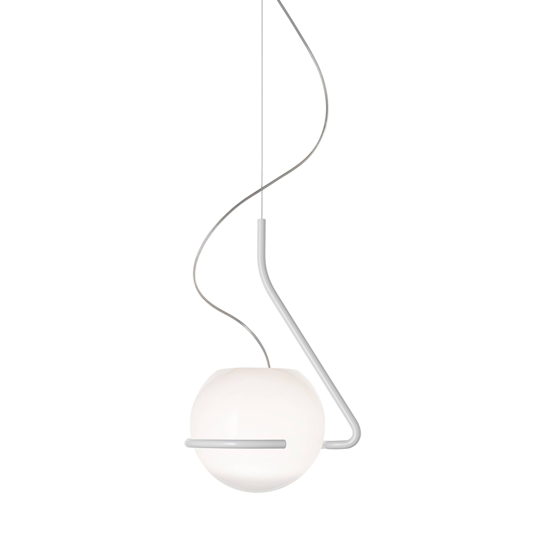 Foscarini - Tonda Pendelleuchte S - weiß/lackiert/LxBxH 30x25x46cm/LED Retrofit/E27/220-240V/14W/2700K/1521lm/CRI>80/dimmbar via TRIAC von Foscarini