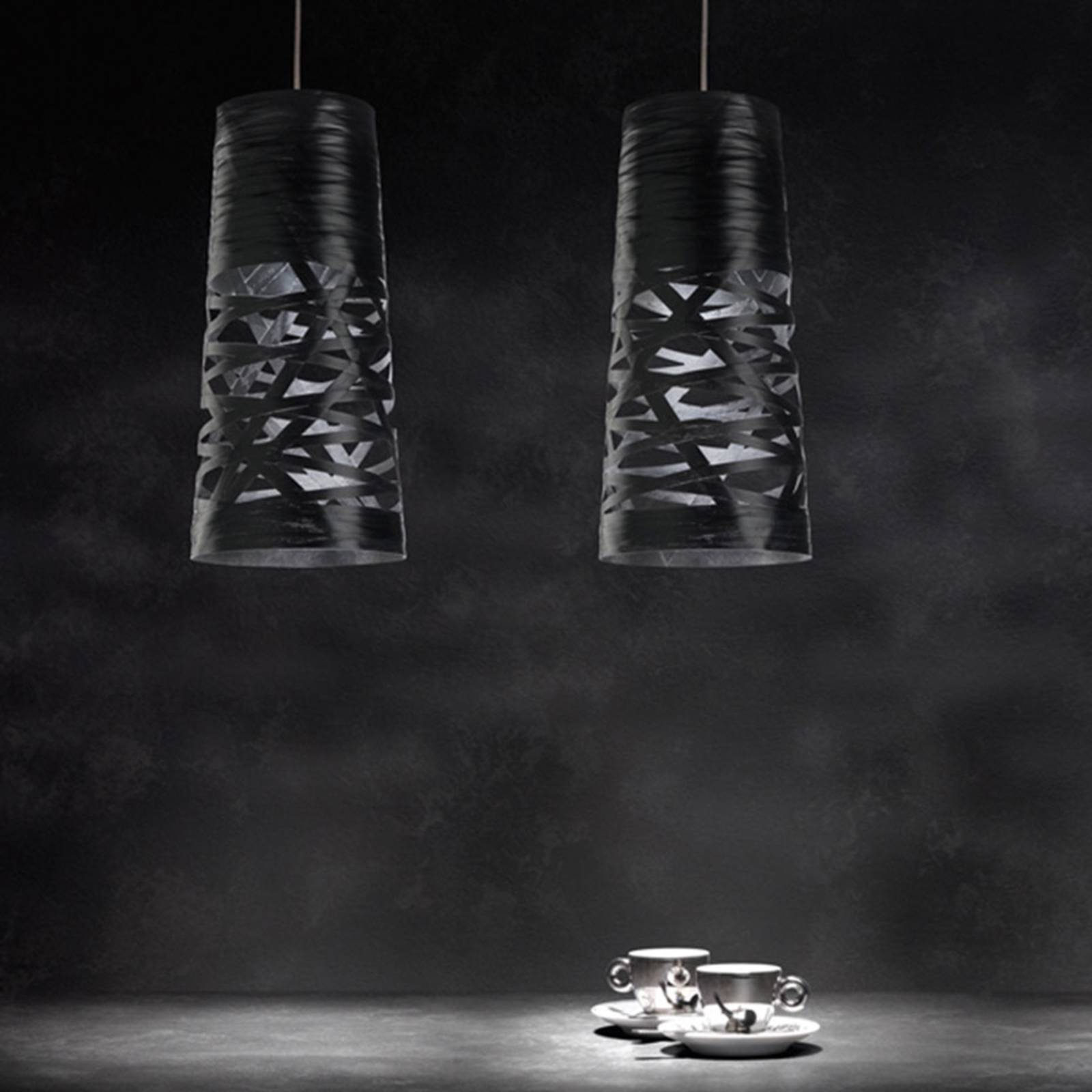 Foscarini Tress mini Hängeleuchte, schwarz von Foscarini