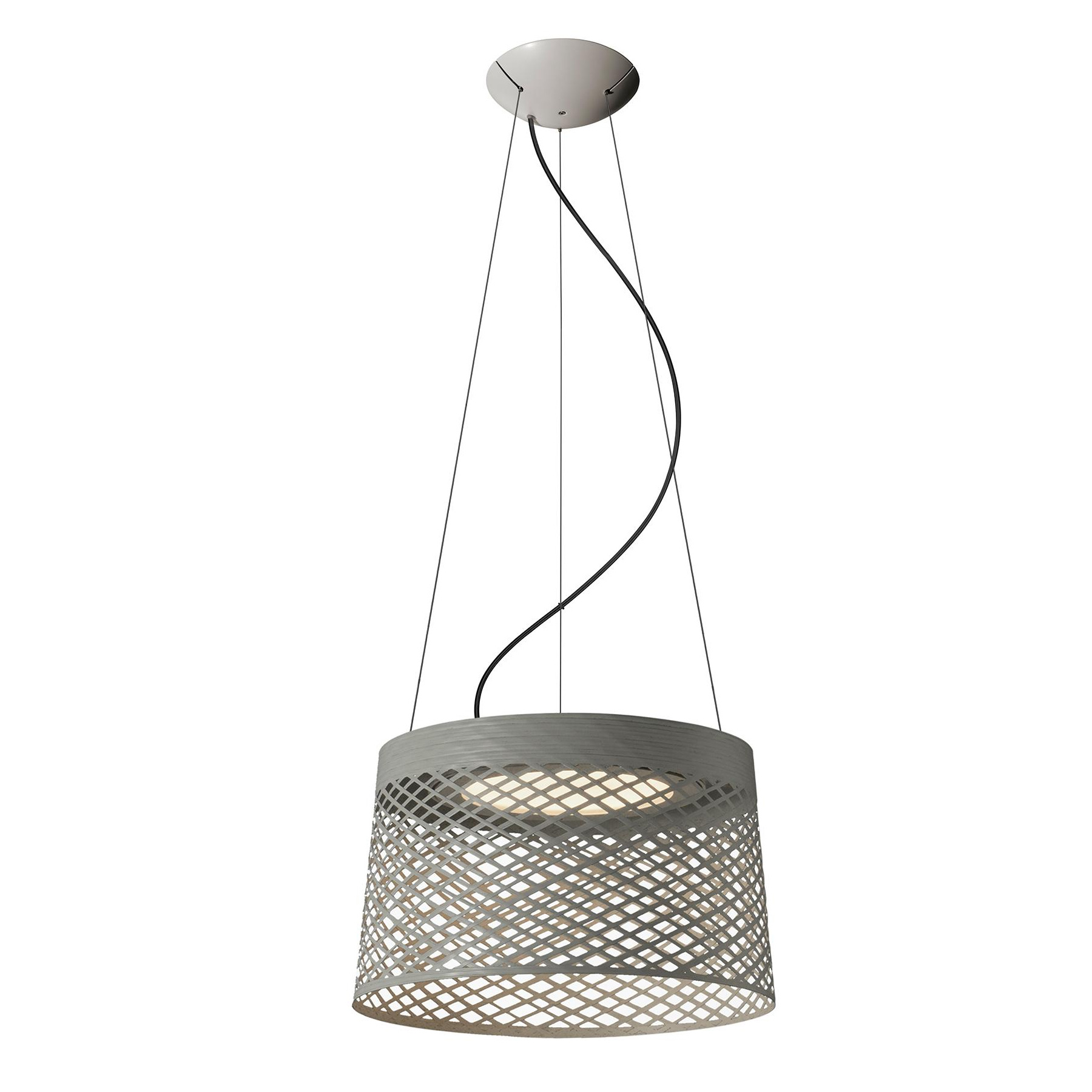 Foscarini - Twiggy Grid LED Outdoor Pendelleuchte - greige/H x Ø 29x46cm von Foscarini