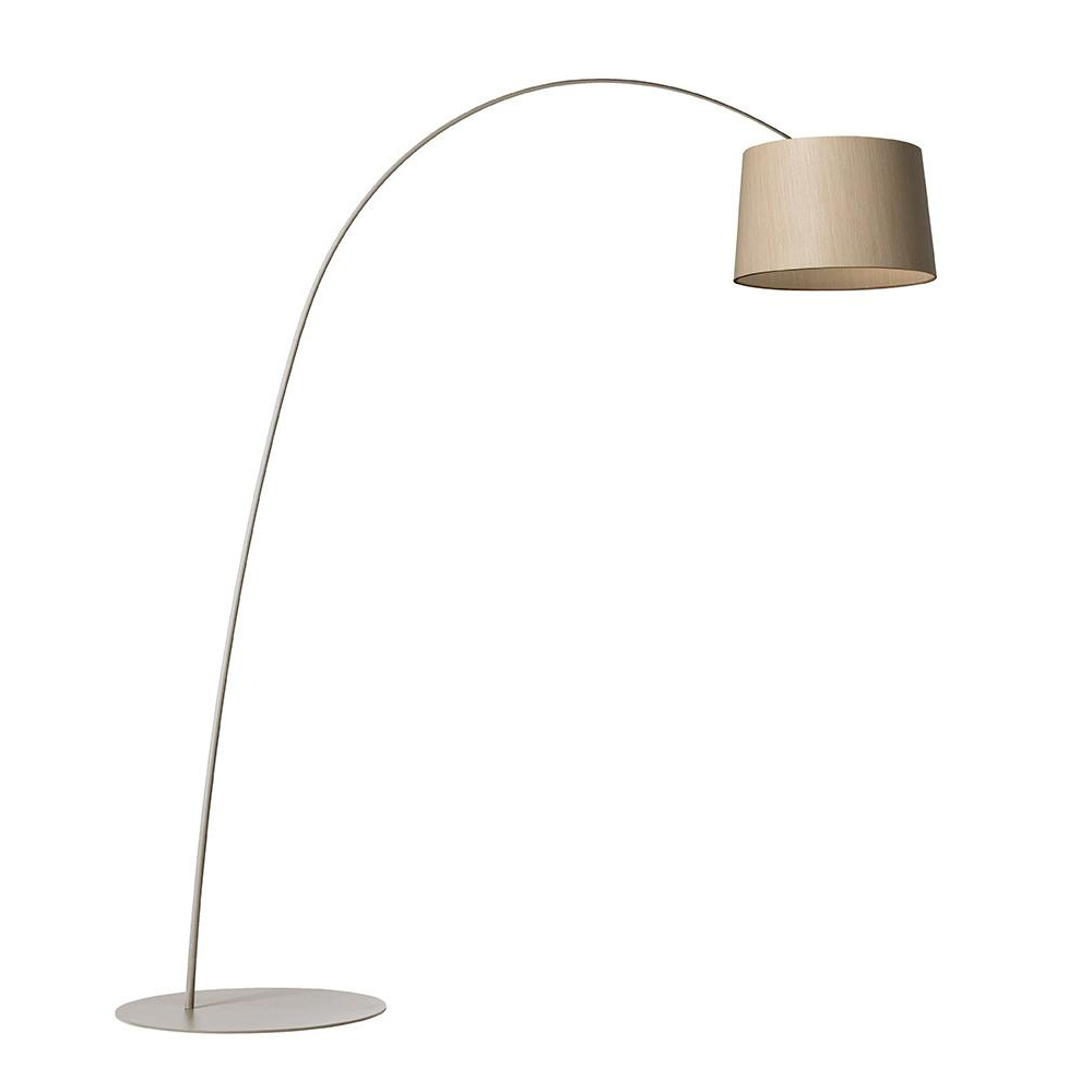 Foscarini - Twiggy Wood LED Stehleuchte - grau/BxHxT 60x212/224x170cm/2700K/3840 lm/CRI>90/mit Dimmer von Foscarini