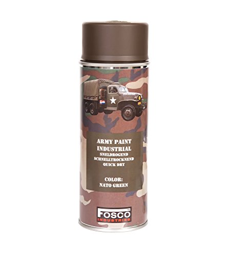 monstercolors Farbmarker Armee Spray 400 ml NATO grün Militär Fahrzeug Paint Camouflage Paintball Softair von Fosco Army Paint