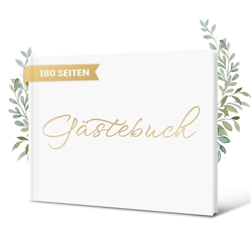 Fosdaling Gästebuch Hochzeit - Gästebuch - 180 blanko Seiten Premium Dickem Papier Hochzeitsalbum - Hochzeitsbuch Gästebuch für Hochzeiten, Geburtstag, Babypartys, Urlaub etc von Fosdaling