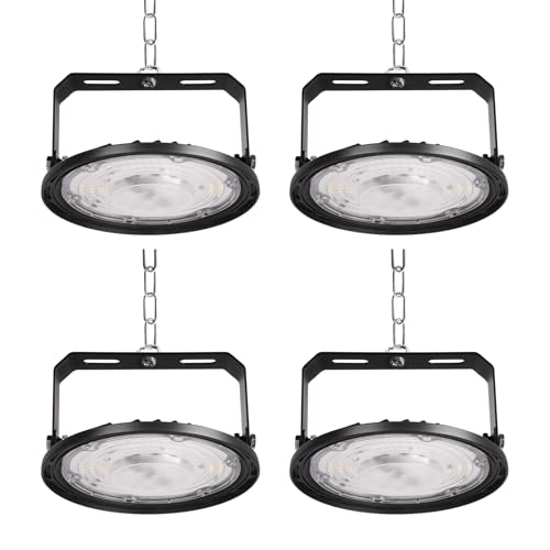 Fosingut LED UFO Industrielampe,100W Superhell Hallenstrahler UFO LED Werkstattlampe,6500K Kaltweiß IP65 Wasserdicht High Bay Licht Kronleuchter für Fabriken,Garage,Lagerhaus,Baustelle,Stadio-4pcs Fosingut LED UFO Industrielampe,100W Superhell Hallenstrahler UFO LED Werkstattlampe,6500K Kaltweiß IP65 Wasserdicht High Bay Licht Kronleuchter für Fabriken,Garage,Lagerhaus,Baustelle,Stadio-4pcs von Fosingut