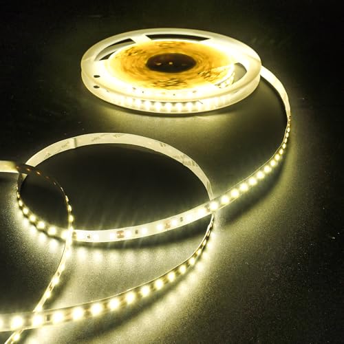 LED Streifen 10M,Fosingut 12V 2835SMD LED Band Lichtleiste Lichterkette Naturweiß 4000K,Selbstklebend Schneidbar Hohe Helligkeit 120LEDs/m 8mm Stripes für Bar,Kanal,Küche,TV,Auto,Heim Decor(Nur Strip) von Fosingut