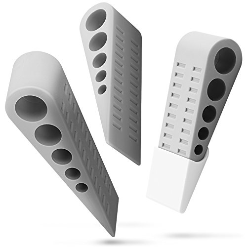 Fosmon Gummi Türkeil Türstopper 3er Set - 3.17cm, Ungiftig Kein (Sicher für Kinder und Haustiere) Höhenverstellbar Rutschfeste Keile Tür-halter Fenster-stopper Für Teppich, alle Hartböden, Holzboden von Fosmon
