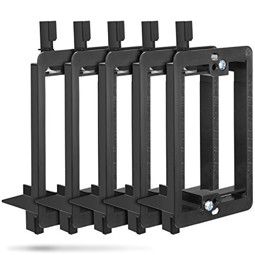 Fosmon Unterputz Wandplatte Montage Halterung(Halter) für Kabel & Drähte Durchführung [1 Gang|5Stück ] Wall Plate Wand Abdeckung Rahmen Blenden Bürste um Kabel Eintritt Eingang- Ausgang zu verstecken von Fosmon
