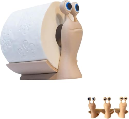 Fosoloni Toilettenpapierhalter in Schneckenform, Witziger Die Toilettenschnecke, 3D-Gedruckter, Schnecken-Toilettenpapierhalter Im Stehen, klopapierhalter lustig Badezimmer-Deko & Ersatzrollenhalter von Fosoloni