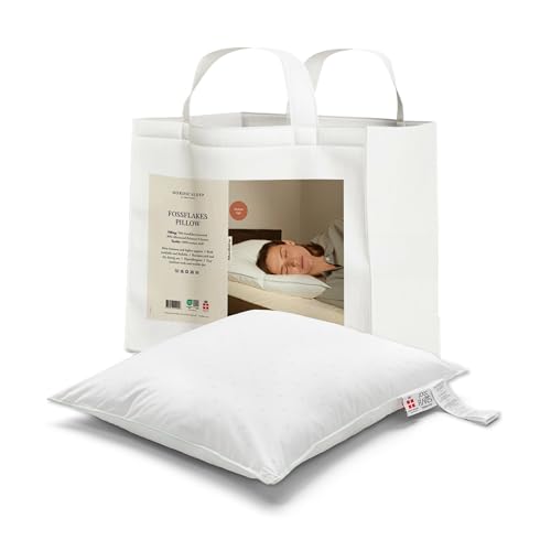 FOSSFLAKES Nordic Sleep Bed Kissen für Seitenschläfer | Großes Kissen mit kuscheliger Füllung | Nackenstützkissen zur Linderung von Nackenverspannungen | Hypoallergen und waschbar von FOSSFLAKES