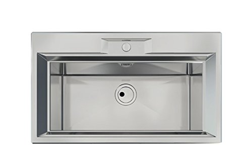 Foster FL 87.1 V. ft Rectangular Stainless Steel Flush-mount Sink – Kitchen Sinks (Flush-mount Kitchen Sink, Rectangular, Stainless Steel, Brushed Steel, Rectangular, 720 x 320 mm) von Foster