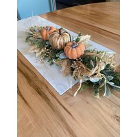 Herbst Esszimmer Tisch Dekoration, Kürbis Wohnkultur Mantel Display, Bauernhaus Wohnzimmer, Girlande von FosteringJoy