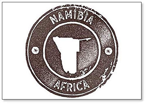 Afrika, Namibia Map Vintage Stempel Retro Stil Illustration Classic Kühlschrankmagnet von Foto Magnets