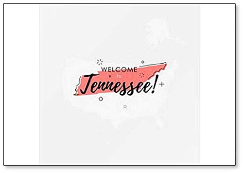 Kühlschrankmagnet, Aufschrift"Welcome to Tennessee", Pink von Foto Magnets