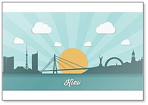 Kühlschrankmagnet, Kiev Skyline von Foto Magnets