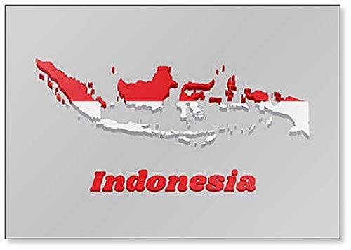 Kühlschrankmagnet, Motiv Flagge von Indonesien von Foto Magnets