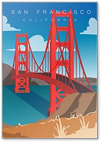 Kühlschrankmagnet Golden Gate Bridge in San Francisco, Kalifornien von Foto Magnets