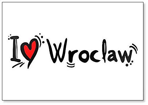 Kühlschrankmagnet"I Love Wroclaw", Illustration von Foto Magnets