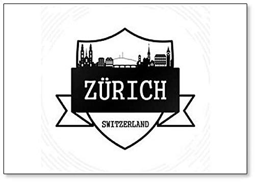 Kühlschrankmagnet Schweiz, Zürich Emblem Illustration von Foto Magnets