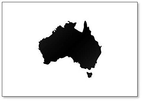 Kühlschrankmagnet mit schwarzer Silhouette von Continent, Australien von Foto Magnets