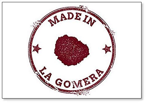 La Gomera Seal. Kühlschrankmagnet, Motiv Vintage Island Map Illustration von Foto Magnets