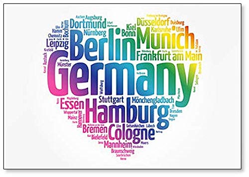 Liste der Städte und Städte in Deutschland, Wortwolke Collage, Illustration - Klassischer Kühlschrankmagnet von Foto Magnets