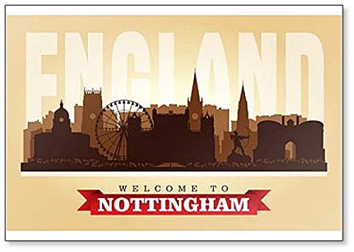 Nottingham United Kingdom City Skyline Kühlschrankmagnet von Foto Magnets