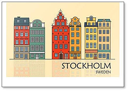 Old Town of Stockholm, Schweden Classic Kühlschrankmagnet von Foto Magnets