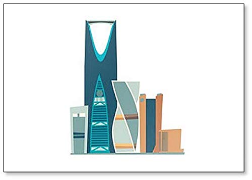 Riyadh Saudi-Arabien Skyline Illustration Kühlschrankmagnet von Foto Magnets