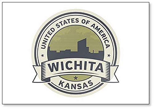 Schild mit Namen Wichita, Kansas Kühlschrankmagnet von Foto Magnets