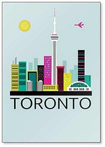 Toronto City Kühlschrankmagnet mit abstrakter Illustration von Foto Magnets